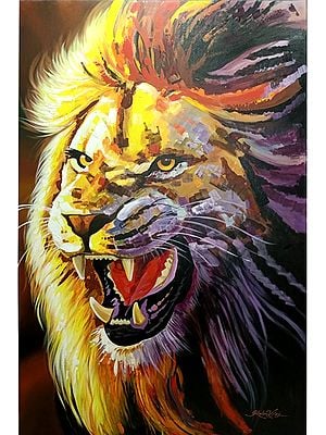 The Roar | Acrylic Art | Painting by Gokulam Vijay