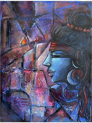 Abstract Of Lord Shiva | Acrylic On Canvas | By Kangana Vohra