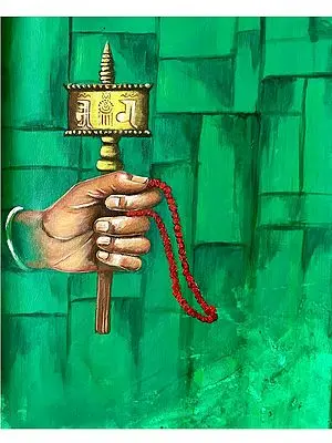 Prayer Wheel | Acrylic On Canvas | By Kangana Vohra