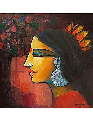 Goddess Sita In Memories | Acrylic On Canvas | By Kangana Vohra
