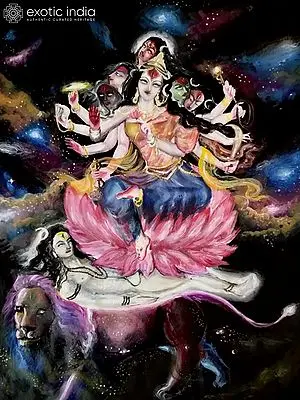 Mata Kamakhya With Shiva | Arcylic On Paper | By Ankit Badge