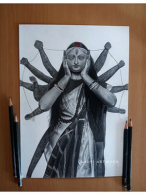 Goddess Durga | Painting By Bhuban Mohanty
