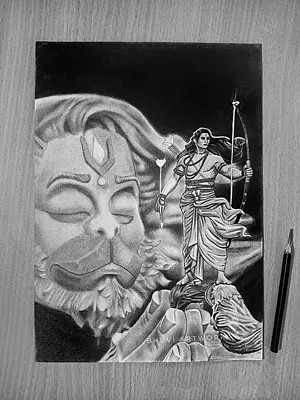 Lord Rama | Graphite and Charcoal Art | By Bhuban Mohanty