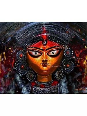 Goddess Durga | Acrylic on Canvas | By Jugal Sarkar