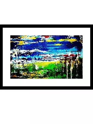 Abstract Landscape Of Beautiful Nature | Acrylic And Mixed Media | With Frame | By Ashish Agarwal