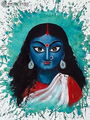 Divine Goddess Kali | Watercolor On Paper | By Sudipta Sana