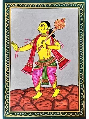 Lord Hanuman | Pattachitra Painting by Gaurav Rajput