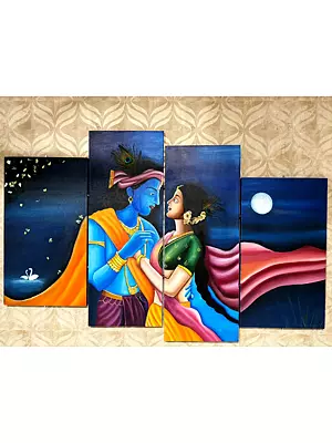 Radha Krishna | Acrylic Art | Painting By Bhavya Murarka