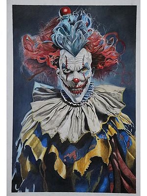 The Joker Art | Pencil Color On Paper | Kanishk Gautam