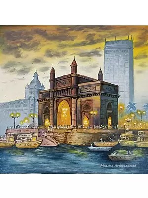 Gate way of India Painting |Oil On Canvas | By Malhar Ambulgekar