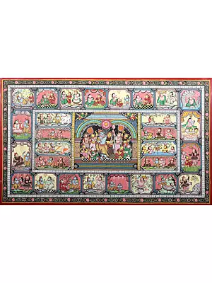 Krishna Leela | Pattachitra Art | By Purna Chandra