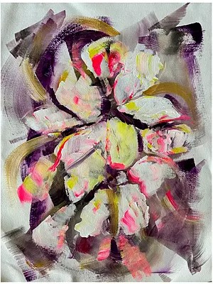 Flower Abstract Art | Painting By Charulata Sridhar