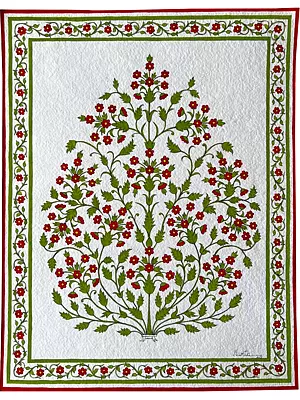 Floral Miniature Art | Floral Miniature On Handmade Paper | By Mamta Saxena