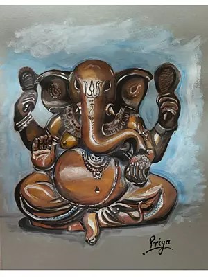 Lord Ganesha | Watercolour On Paper | Priya Ghosh