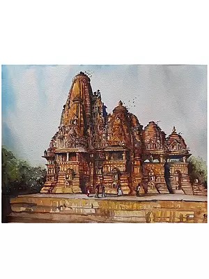 Khajuraho Temple | Watercolour On Paper | Priya Ghosh