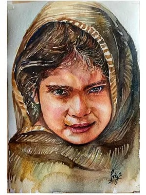 Innocent Girl | Watercolour On Paper | Priya Ghosh