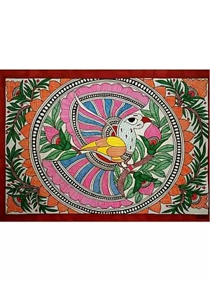 Madhubani Bird | Alcohol Markers And Fineliners On Paper | By Ruchi