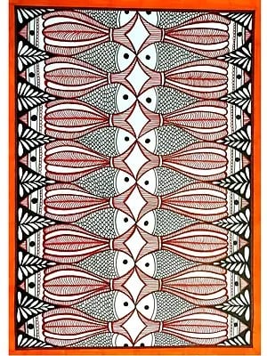 Pattern Of Fishes | Alcohol Markers And Fineliners On Paper | By Ruchi
