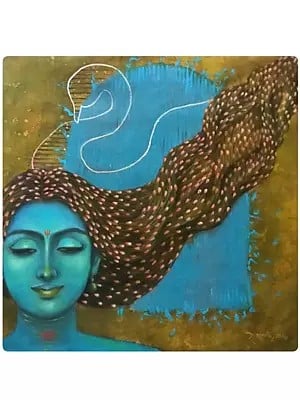 Meditative Lady Painting | Oil On Canvas | By Ranjeeta Kumar