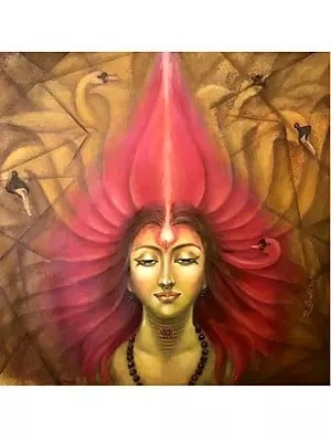 Spiritual Lady In Meditation Painting | Oil On Canvas | By Ranjeeta Kumar