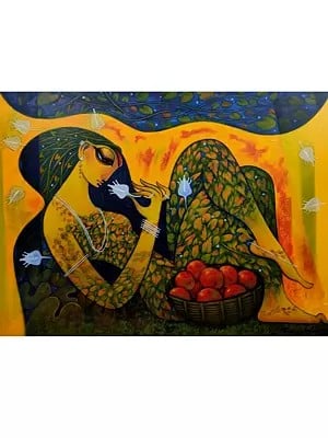 Nature Goddess | Acrylic On Canvas | By Ramesh Gujar