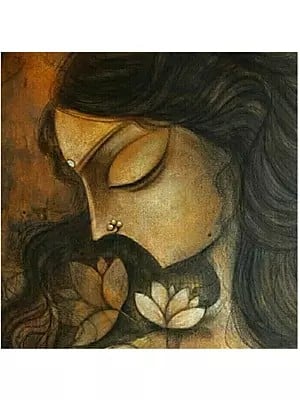 The Woman - Peace In Mind Painting | Mix Media On Canvas | By Smita Asarkar