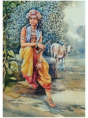 Lord Krishna | Chitrapot Paper | By Sarat Shaw