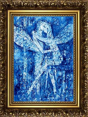 World Of Angels | With Frame | Oil On Canvas | By Aditya Dev