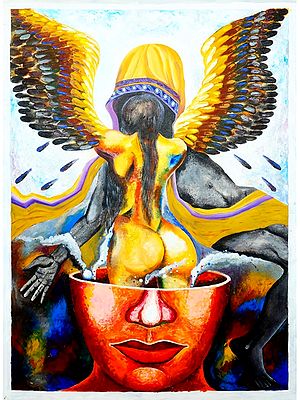 Mindscape Woman With Wing Painting | Acrylic On Canvas | By Pradeepta Kishore Das
