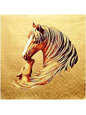 Mare With Her Foal | Acrylic On Canvas | By Yogi Kumar