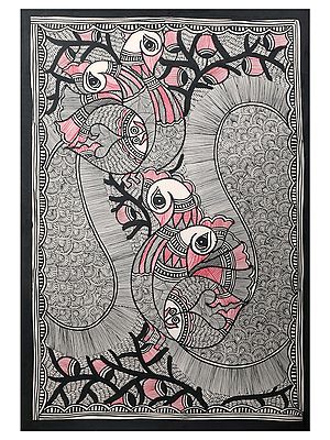 Madhubani Peacock | Handmade Paper | By Ashutosh Jha