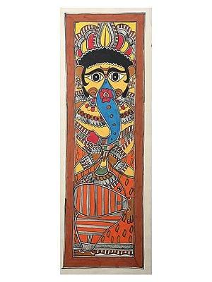 Ganesha Madhubani Painting | Handmade Paper | By Ashutosh Jha