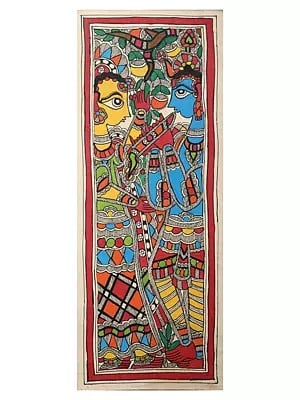 Colorful Radha And Krishna | Handmade Paper | By Ashutosh Jha