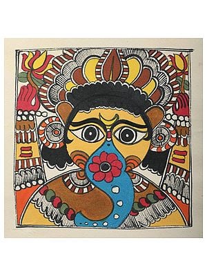 Shree Ganesha Handmade Paper Painting | Art by Ashutosh Jha