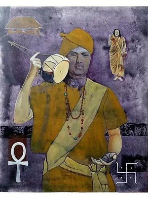 Baul Singer | Acrylic On Canvas | By Chinmoy Pandit