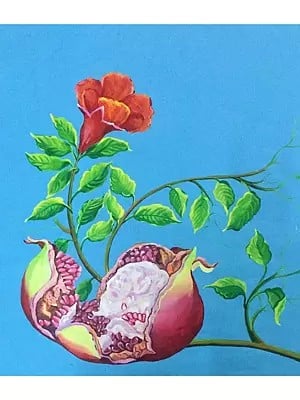 Pomegranate Painting | Acrylic On Canvas | By Anjali Aggarwal