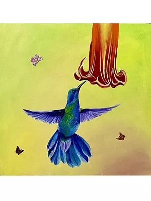 Humming Bird | Acrylic On Canvas | By Anjali Aggarwal