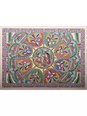 Krishna Ras Leela | Handmade Paper | By Ajay Kumar Jha