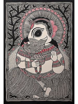 Vighnaharta Ganesha With Modak | Handmade Paper | By Ajay Kumar Jha