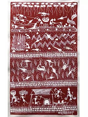 Farming Scene | Warli Art Painting