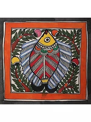 Madhubani Fish Painting | Handmade Paper | By Ajay Kumar Jha