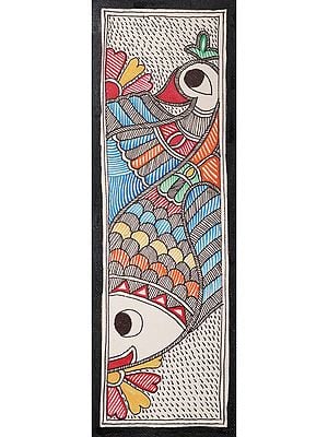 Colorful Peacock And Fish | Handmade Paper | By Ajay Kumar Jha