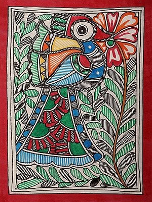 Beautiful Peacock with Tail | Handmade Paper | By Ajay Kumar Jha
