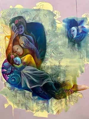 Rupantaran - Life Conversion | Acrylic On Canvas | By Mona Kapoor