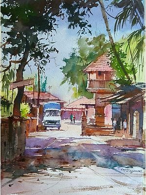 Rustic Look Painting | Watercolor On Paper | By Rajesh Ajgaonkar