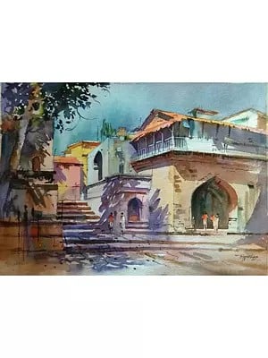 Cityscape Painting | Watercolor On Paper | By Rajesh Ajgaonkar