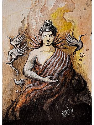Tathagata Buddha | Watercolor On Paper | By Prasad P Mahale