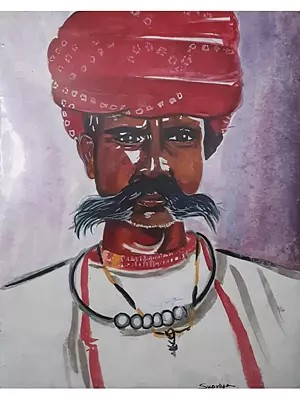 Village Man With Pagdi | Water Color On Paper | By Supriya Jammalamadaka