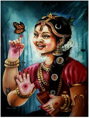 Bala Tripura Sundari | Oil On Canvas | By Debasish Mazumder