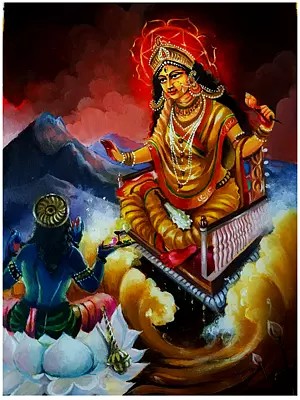 Goddess Bagalamukhi | Acrylic On Canvas | By Debasish Mazumder